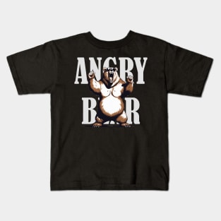 Brown bear is angry Kids T-Shirt